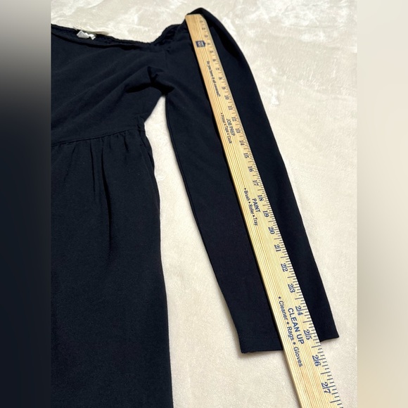 Aerie Knit NWT Fit & Flare Stretchy Black Mini Dress Womens Sz L Dress Pockets - Picture 14 of 15